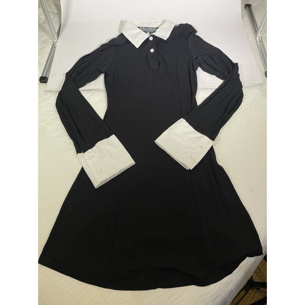 Killstar Small Black Wednesday Addams Collar Dress Goth S